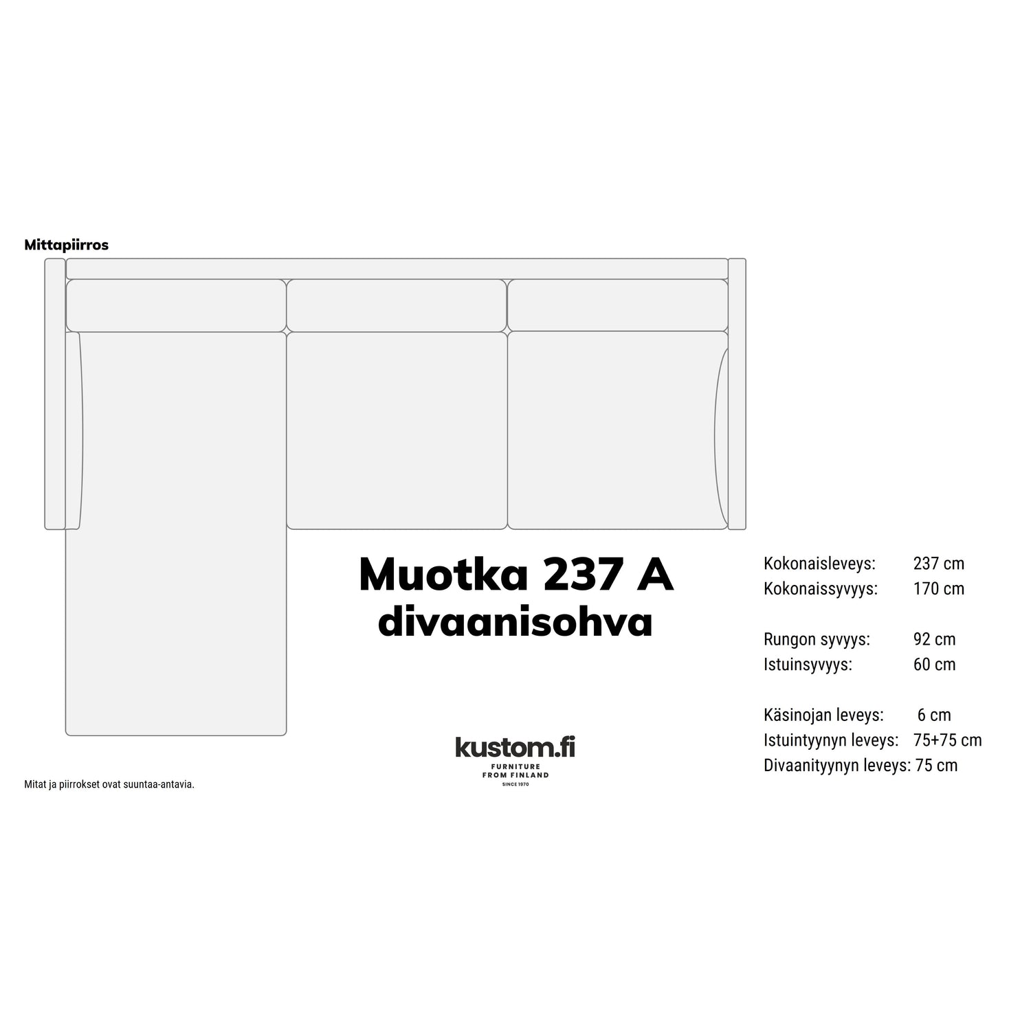 Muotka divaanisohva, kokonahkainen