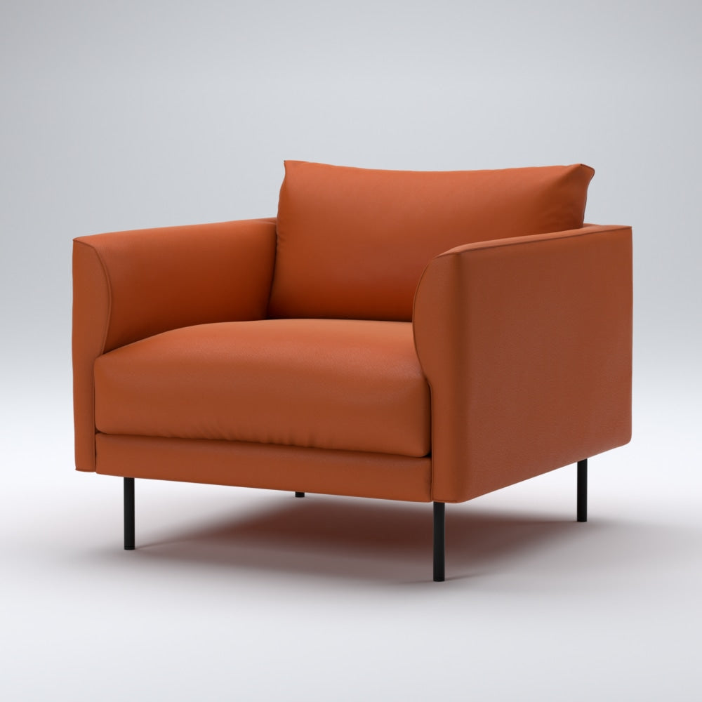 Muotka nojatuoli, kokonahkainen