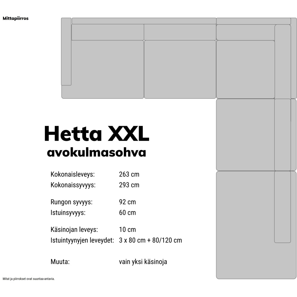 Hetta avokulmasohva kokonahkainen