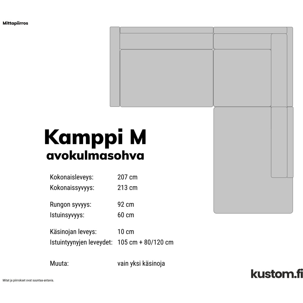 Kamppi avokulmasohva