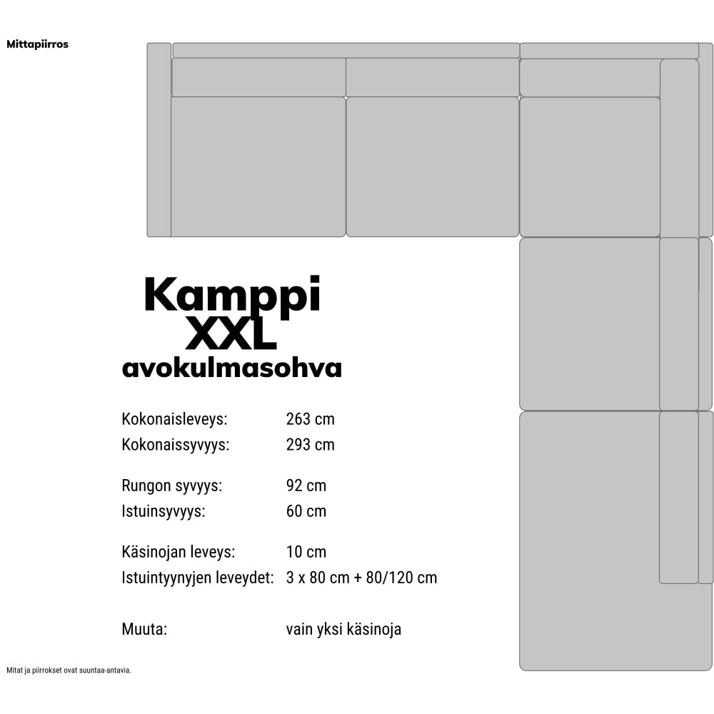 Kamppi avokulmasohva kokonahkainen