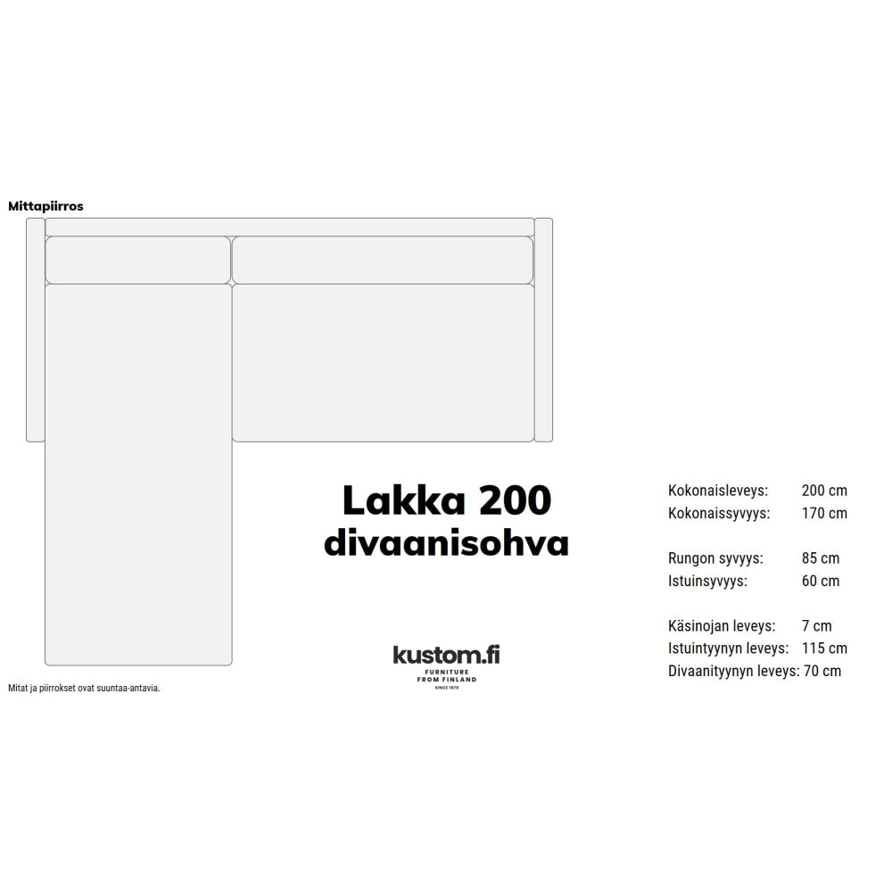 Leppoisa Lakka divaanisohva, kokonahkainen