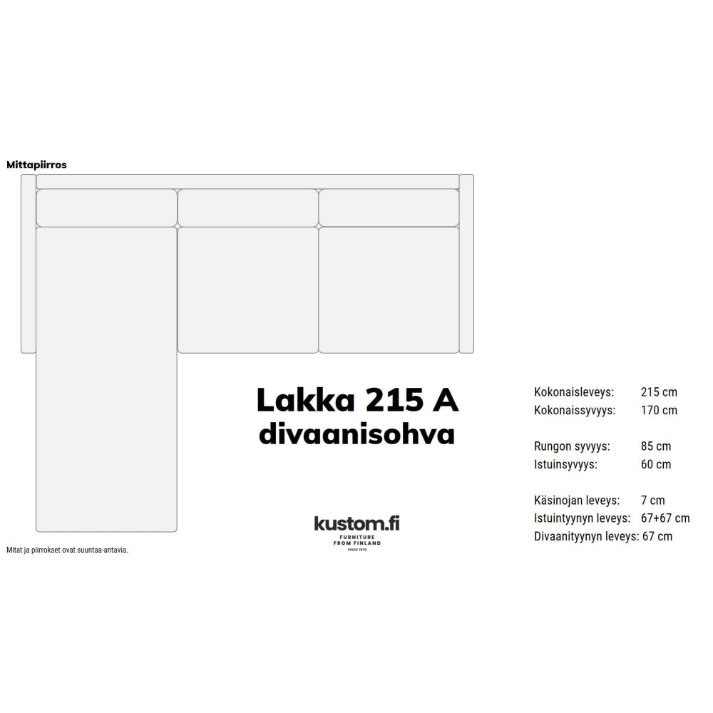 Leppoisa Lakka divaanisohva, kokonahkainen