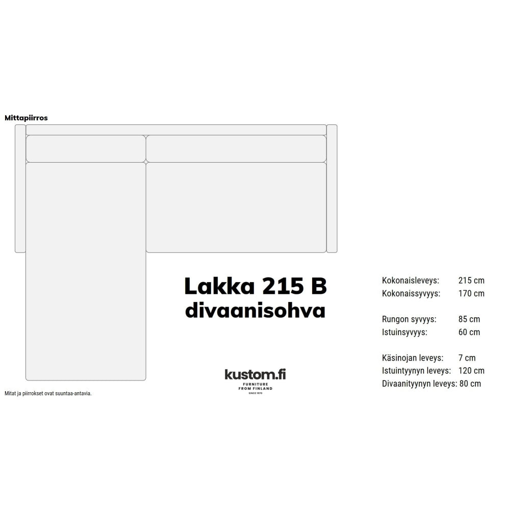 Leppoisa Lakka divaanisohva, kokonahkainen