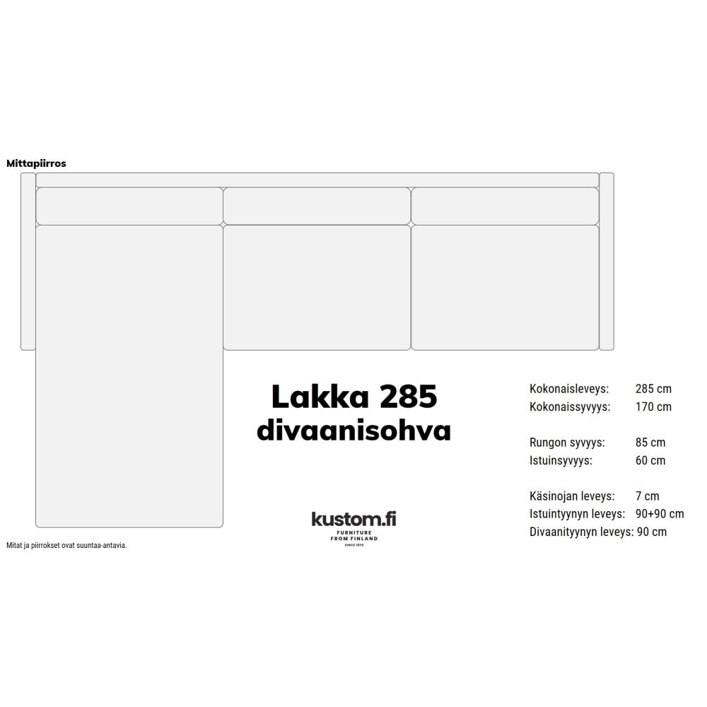 Leppoisa Lakka divaanisohva, kokonahkainen