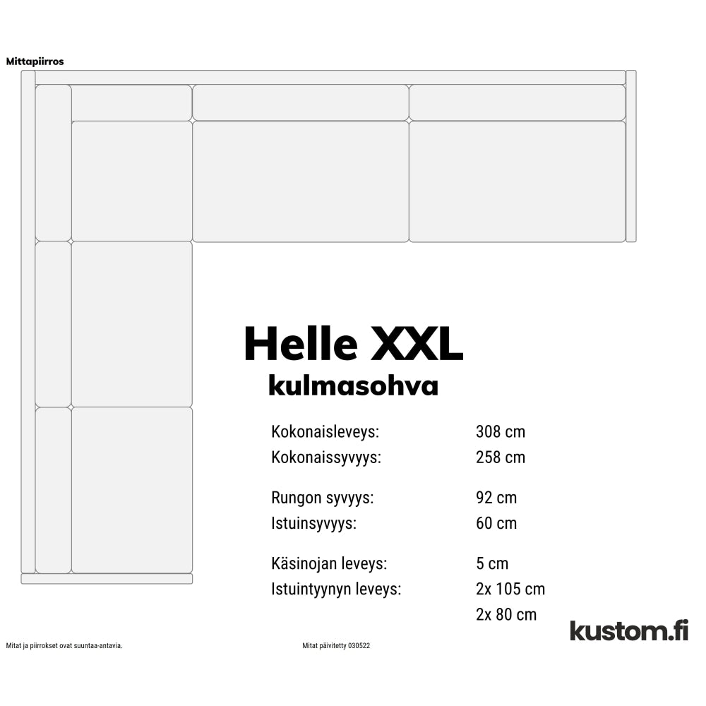 Helle kulmasohva