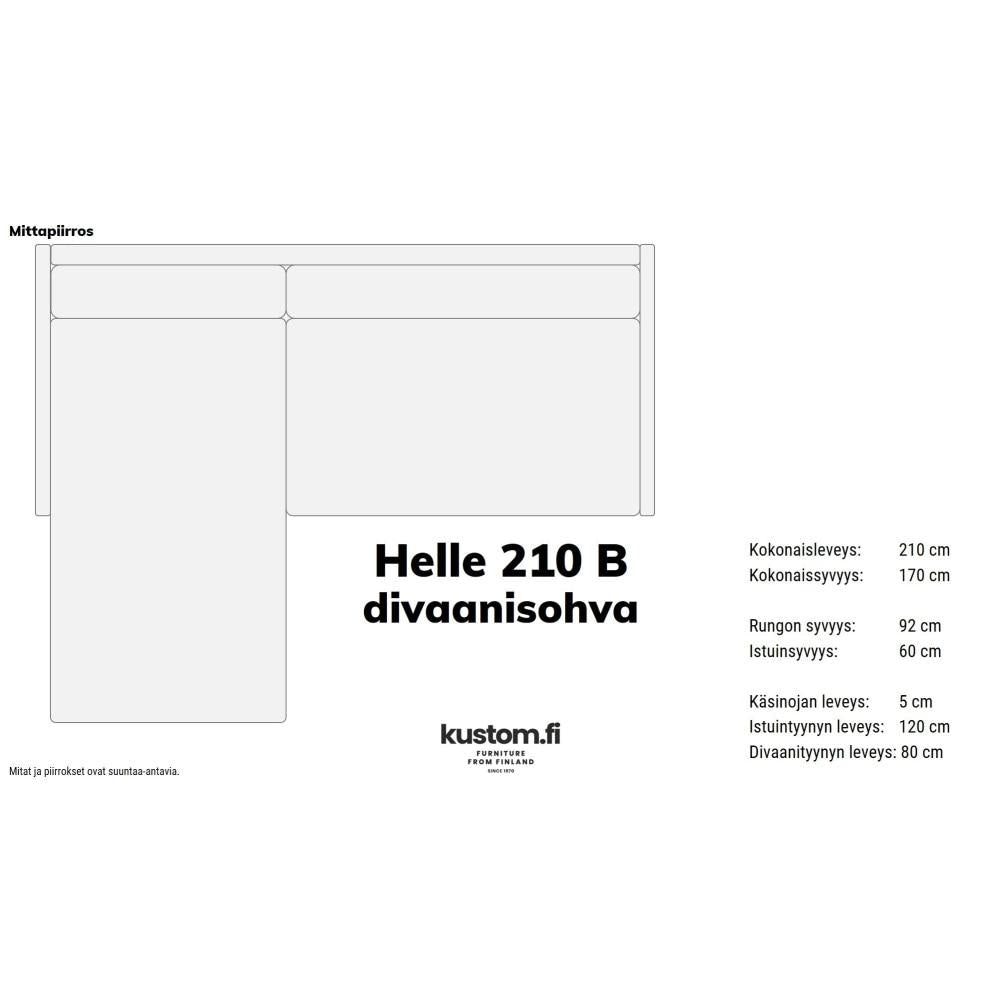 Helle Divaanisohva 210 Cm (B) / Tukeva