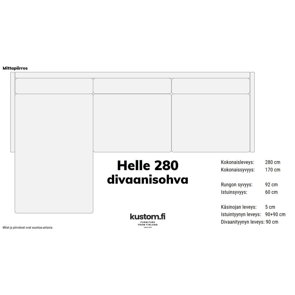Helle Divaanisohva 280 Cm / Tukeva