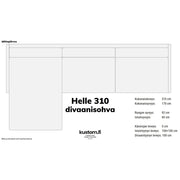 Helle Divaanisohva 310 Cm / Tukeva