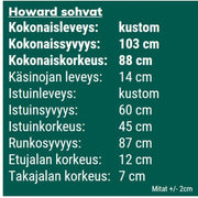 Howard Kahden Istuttava Sohva