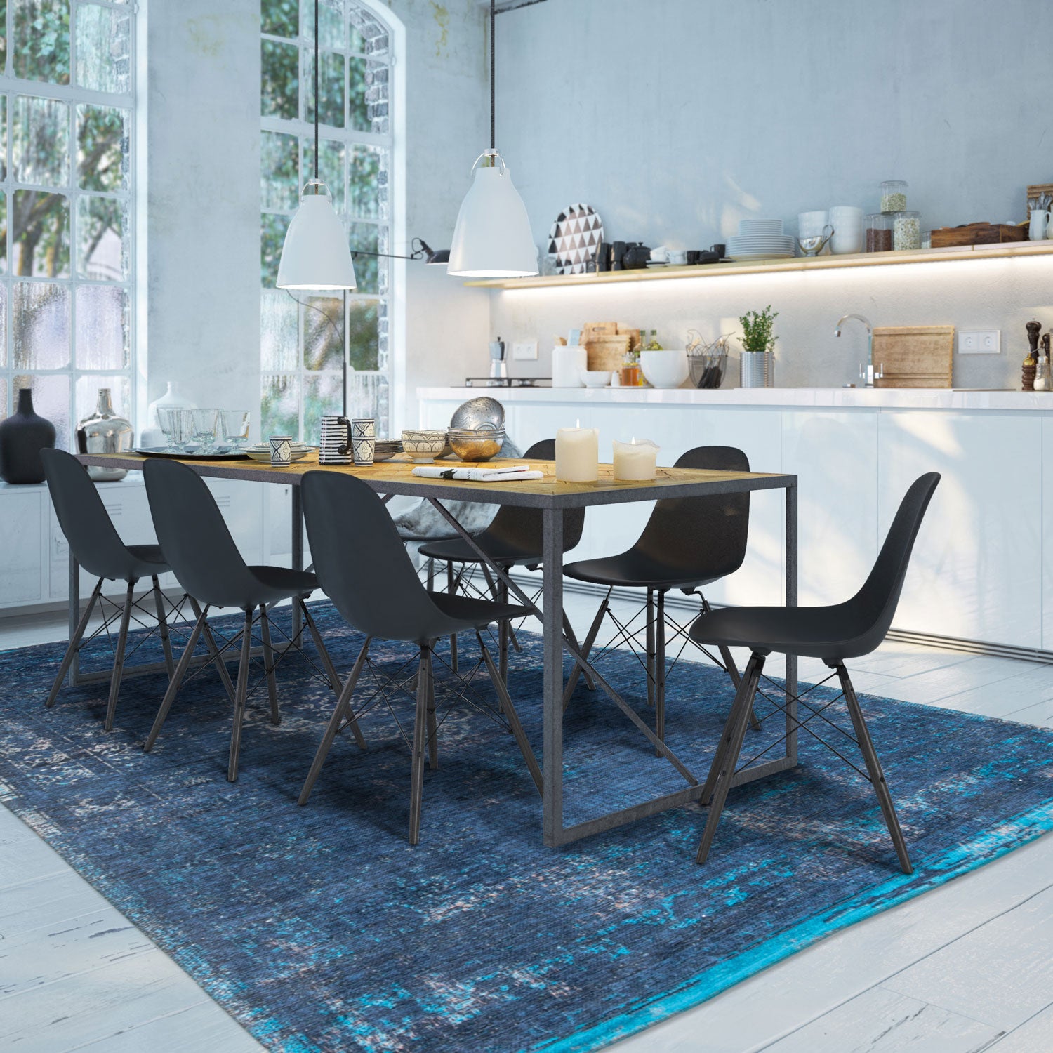 de Poortere Medallion 8254 Blue Night