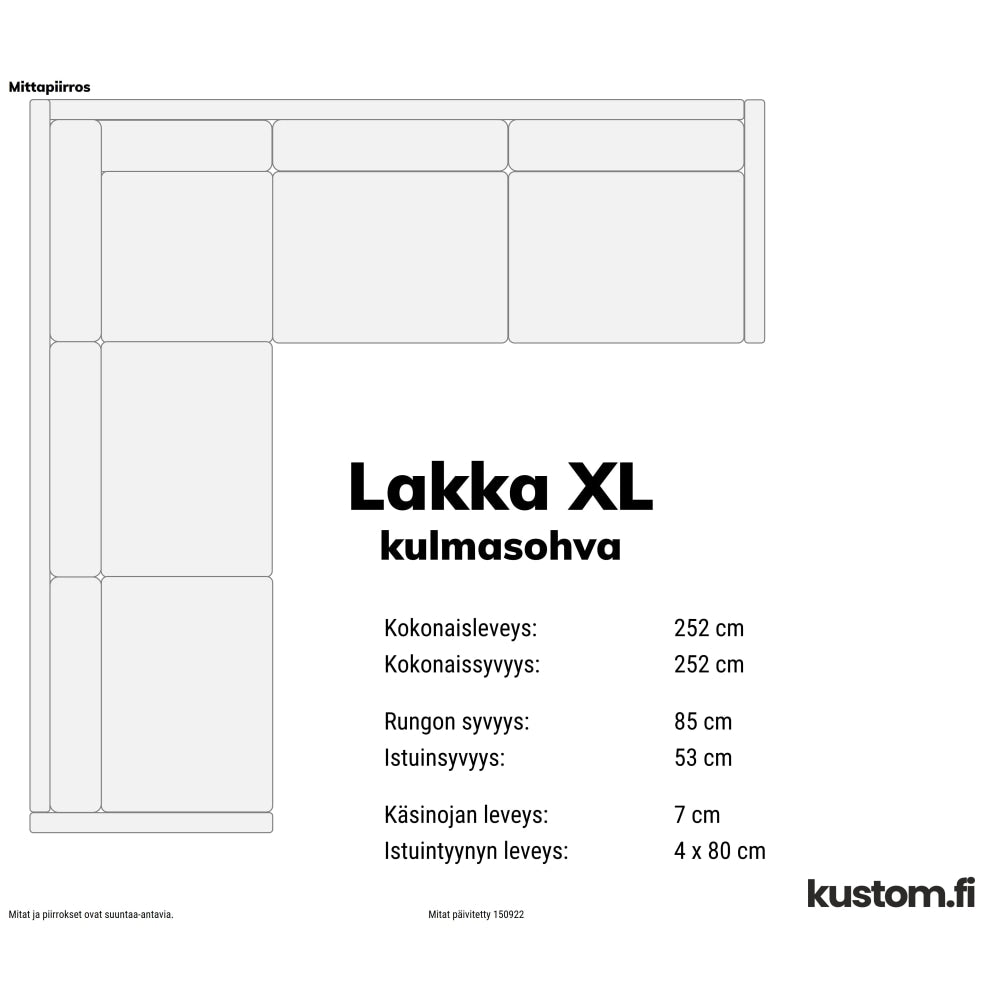 Lakka kulmasohva