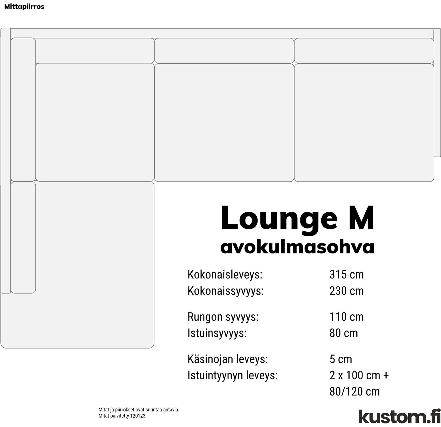 Lounge avokulmasohva