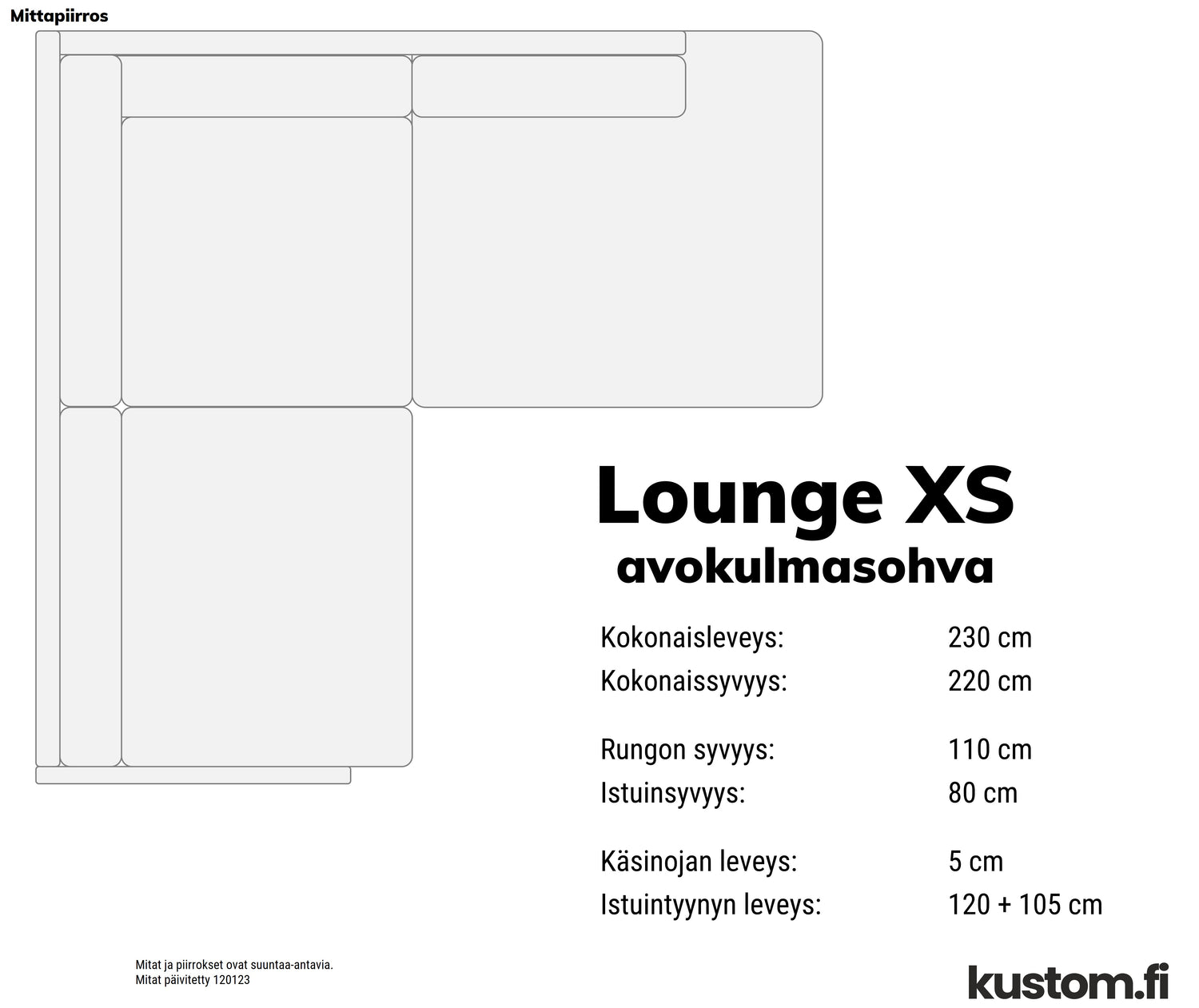 Lounge avokulmasohva