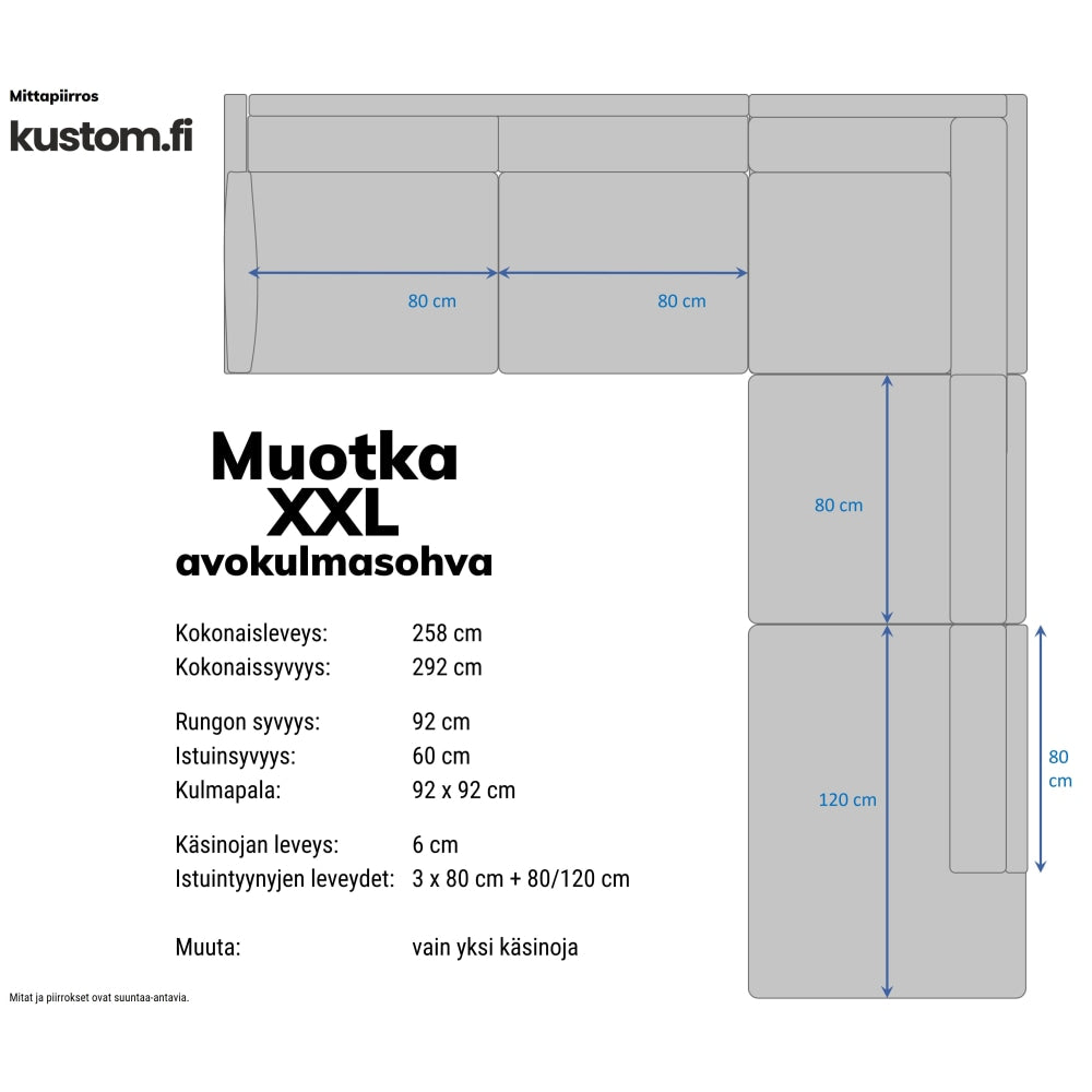 Muotka avokulmasohva